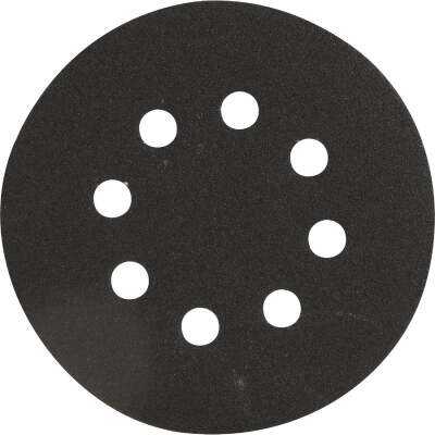 Do it Best 5 In. 80-Grit 8-Hole Pattern Black Zirconium Vented Sanding Disc with Hook & Loop Backing (4-Pack)