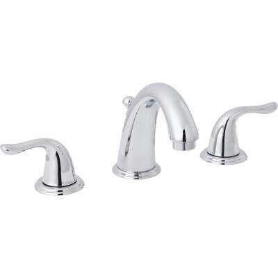 Home Impressions Polished Chrome 2-Handle Lever 6 In. to 12 In. Widespread Bathroom Faucet with Pop-Up