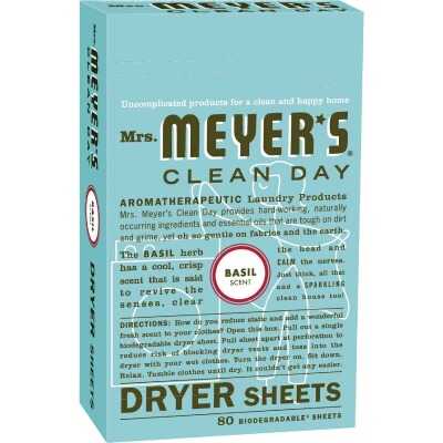 Mrs. Meyer's Clean Day Basil Dryer Sheet (80 Count)